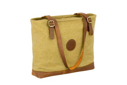 Canvasgears Handcrafted Canvas & Leather Tote – Premium Brass Hardware | 513