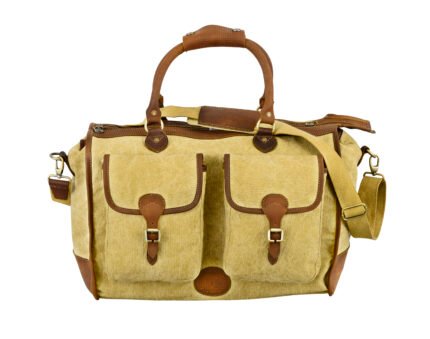 CanvasGears Outdoor Leather and Canvas Travel Bag with Premium Hardware - 506