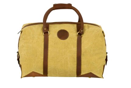 Canvas Gears Luggage Travel and Carryon Bags in Premier Full Grain Leather and Canvas - 505