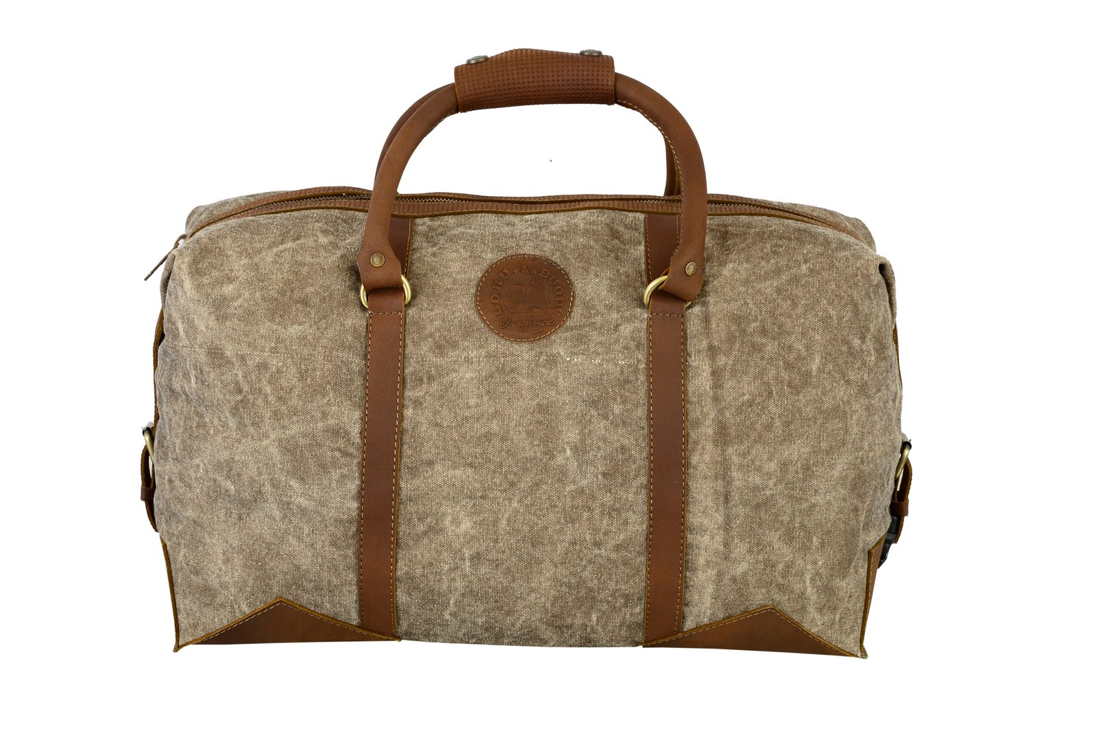 _DSC4869 Canvas Gears Luggage Travel and Weekender Bag in Premier Full Grain Leather and Canvas -505 - Image 1