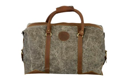 Canvas Gears Luggage Travel and Carryon Bags in Premier Full Grain Leather and Canvas – 505