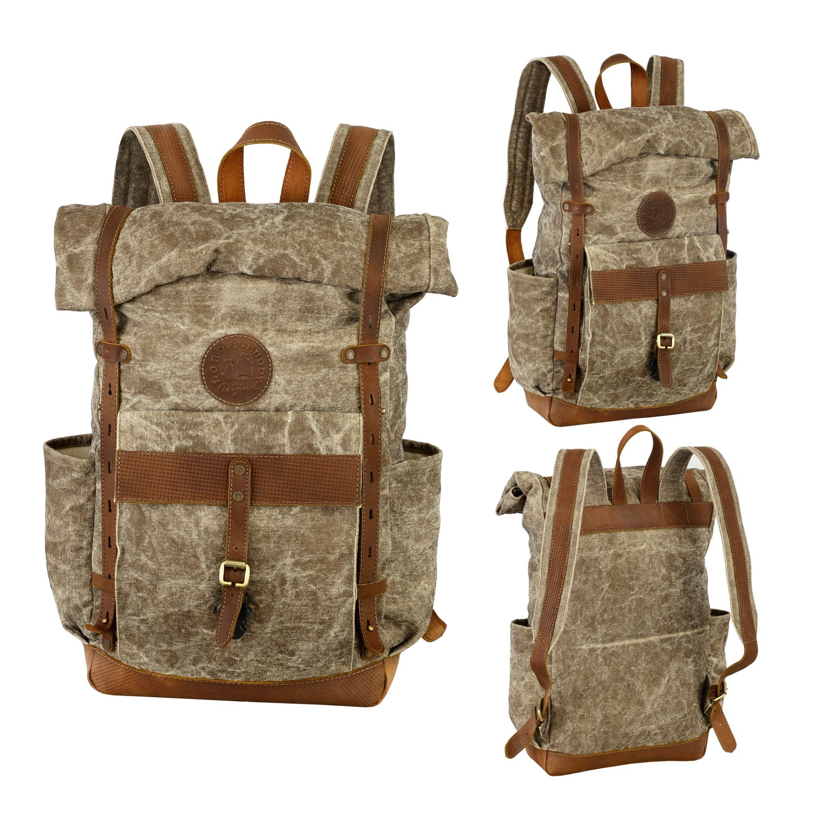 F4 CanvasGears Expandable Backpack – Handcrafted in Premier Canvas & Leather - 509 - Image 1